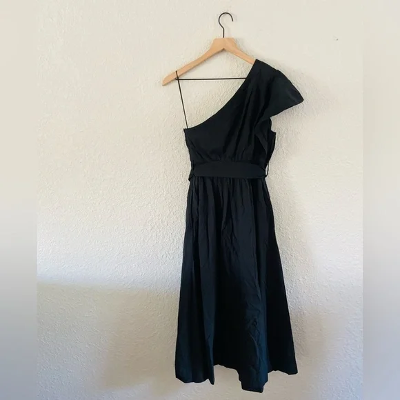 Madewell Ruffle One-Shoulder Midi Dress - Picture 9 of 16
